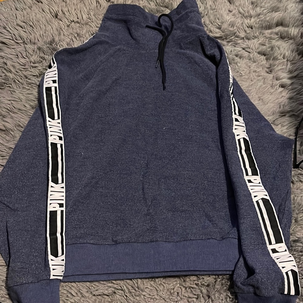 Pink sweatshirt with high neck